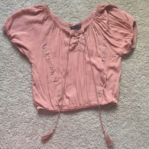 Kendall & Kylie Rose Milkmaid Crop Top